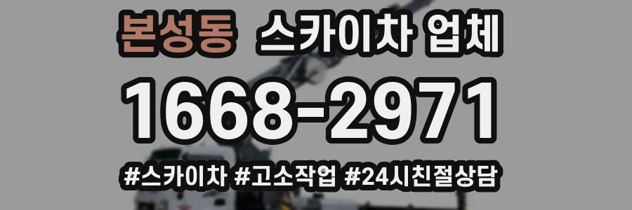본성동 스카이차 업체