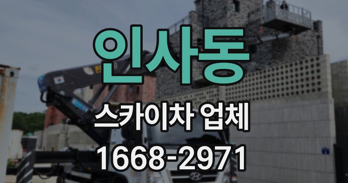 인사동 스카이차 업체