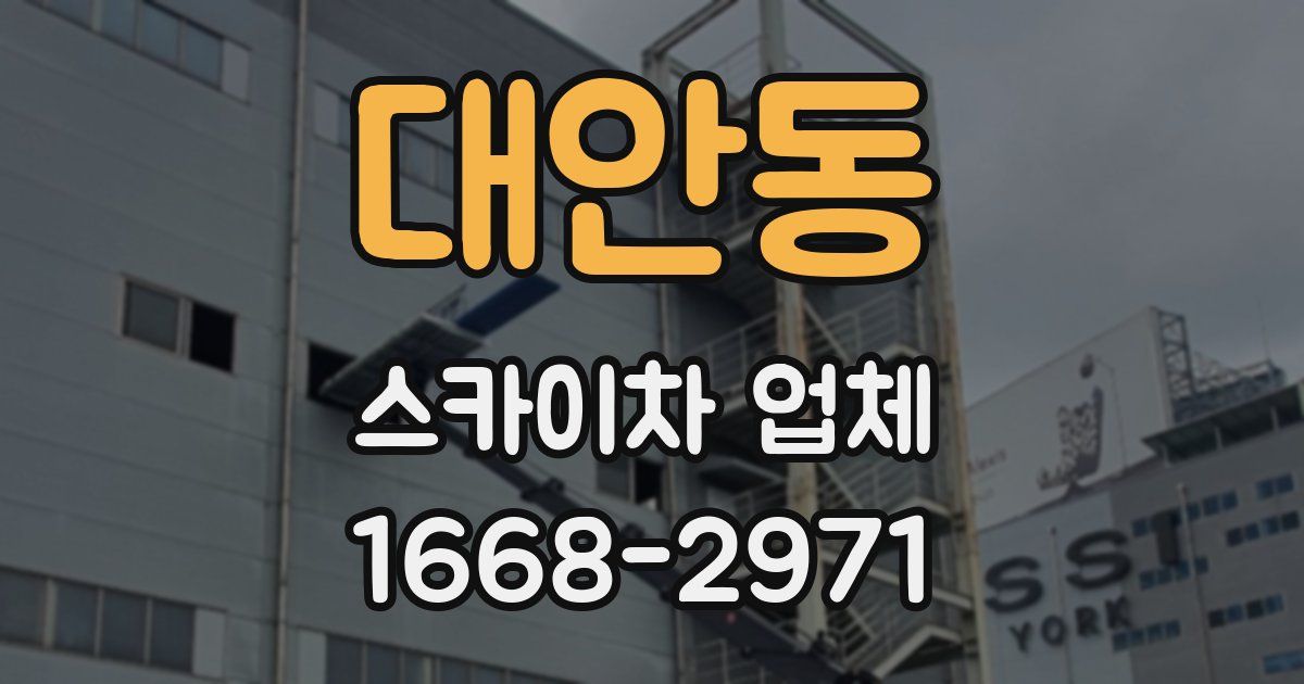 대안동 스카이차 업체