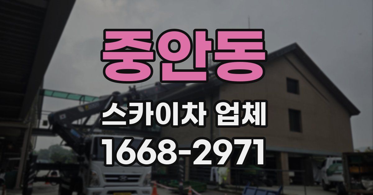 중안동 스카이차 업체