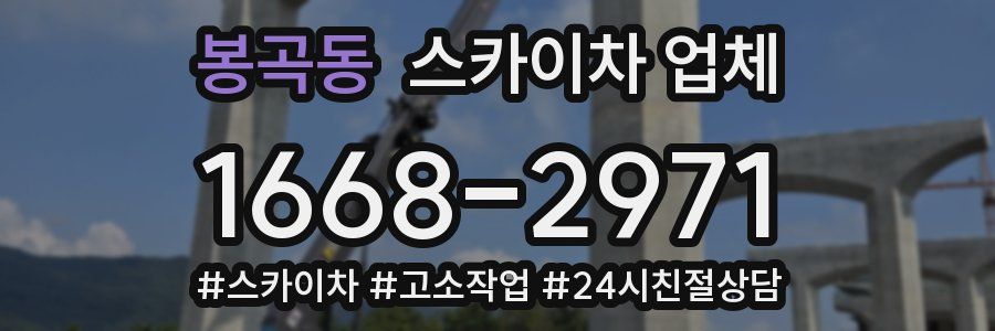 봉곡동 스카이차 업체