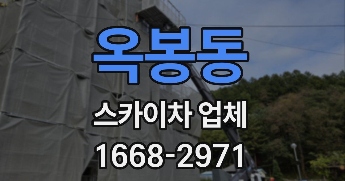 옥봉동 스카이차 업체