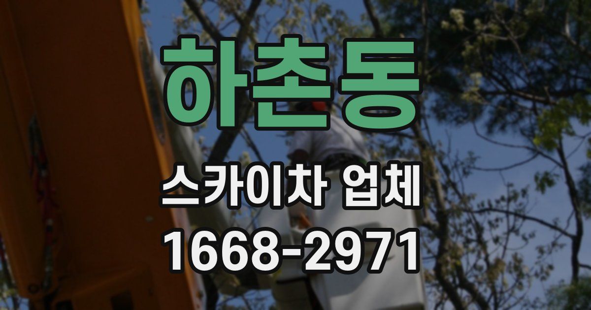 하촌동 스카이차 업체