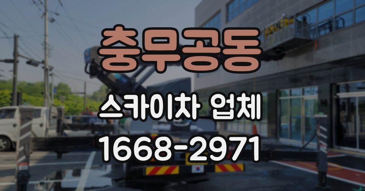 충무공동 스카이차 업체