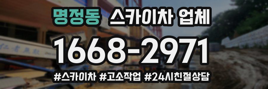 명정동 스카이차 업체