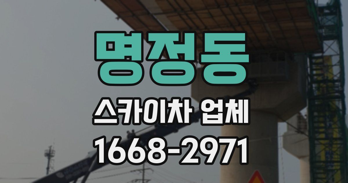 명정동 스카이차 업체