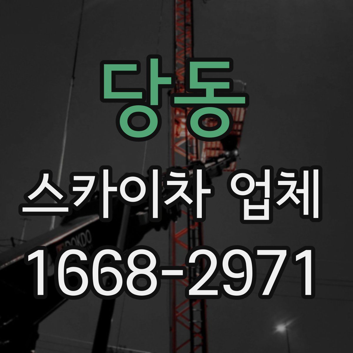 당동 스카이차 업체