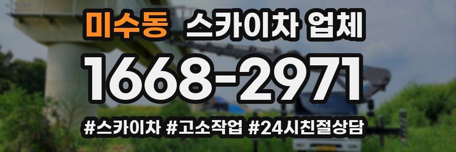 미수동 스카이차 업체