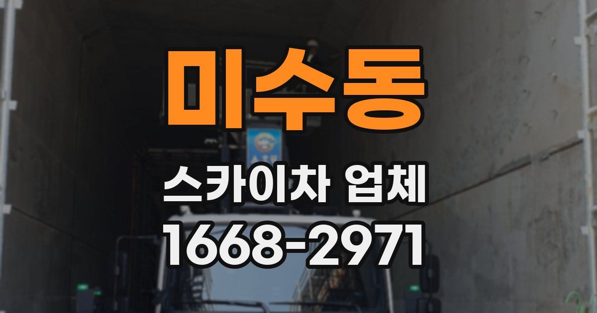 미수동 스카이차 업체