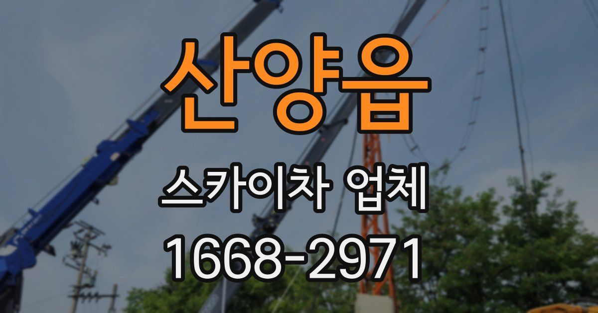산양읍 스카이차 업체