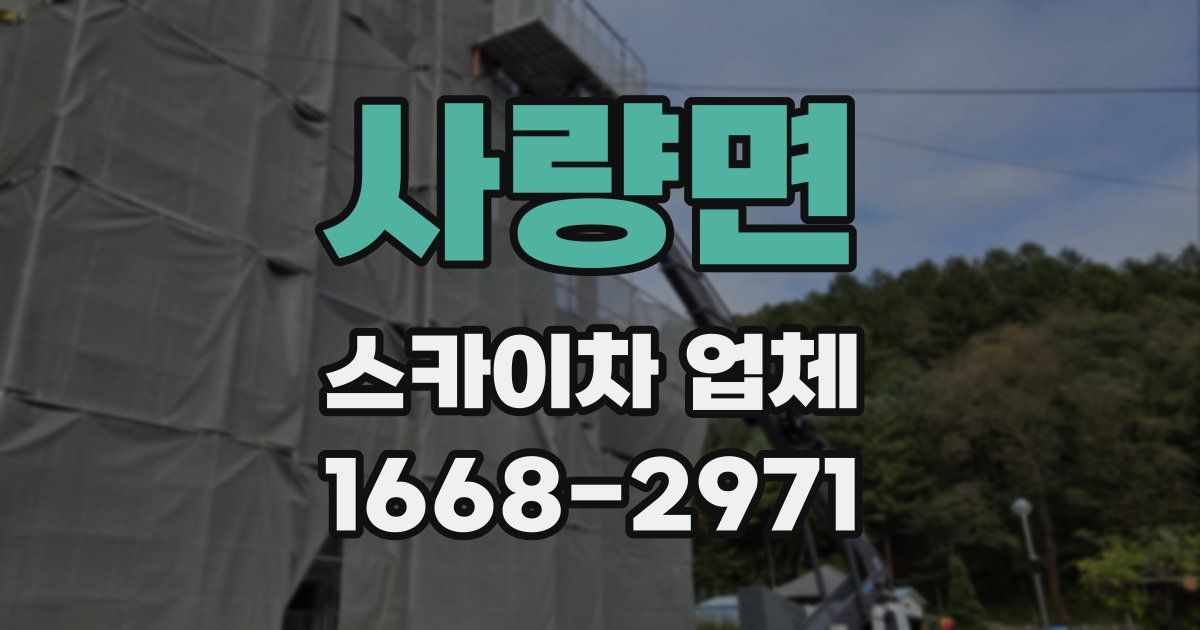 사량면 스카이차 업체