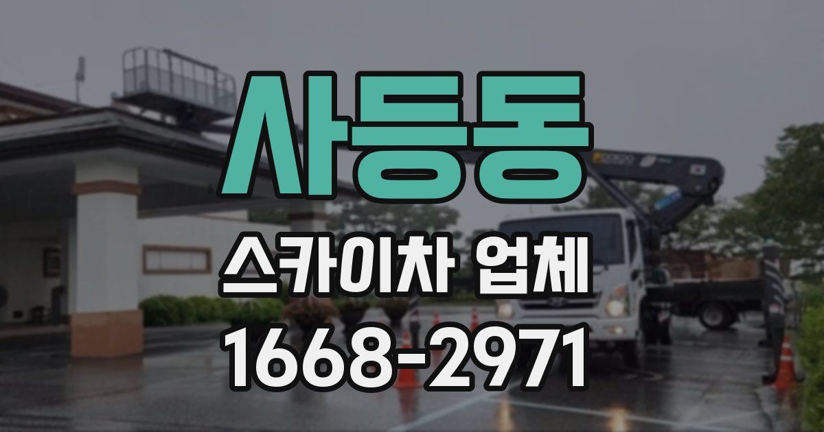 사등동 스카이차 업체