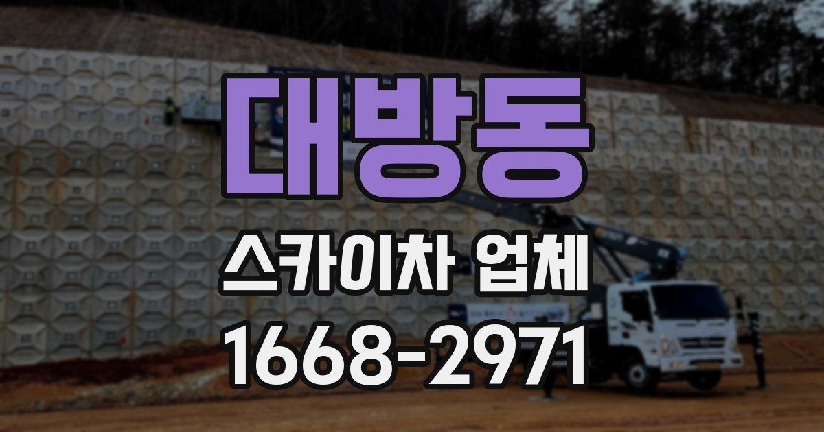 대방동 스카이차 업체
