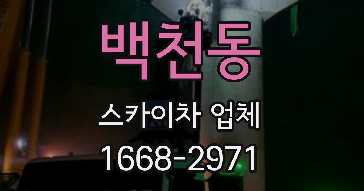 백천동 스카이차 업체