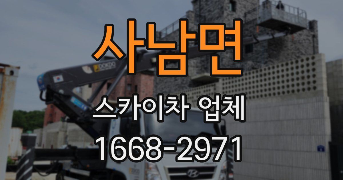 사남면 스카이차 업체