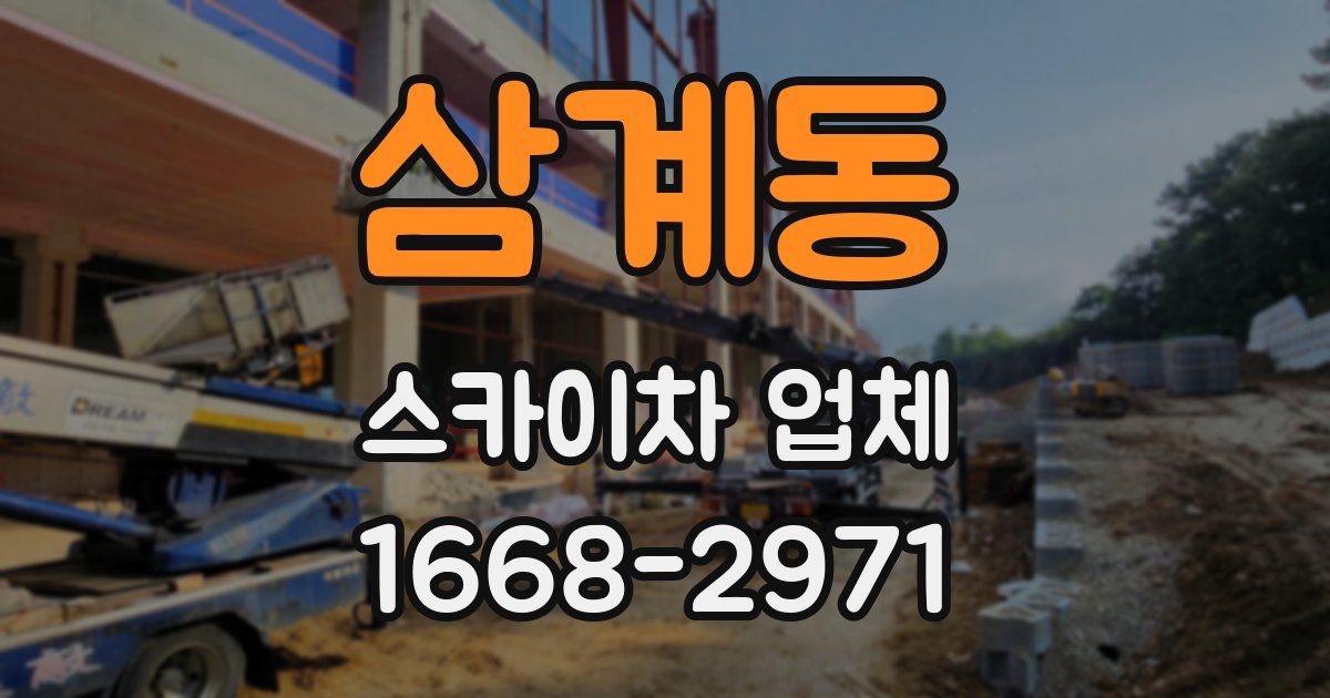 삼계동 스카이차 업체