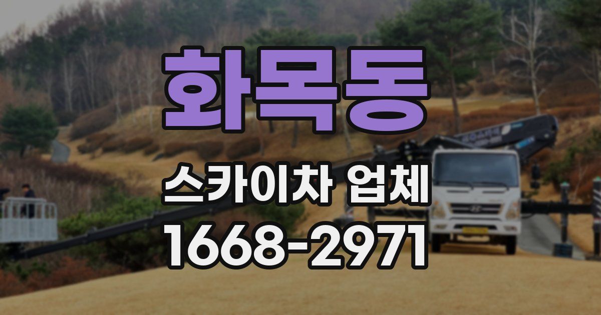 화목동 스카이차 업체