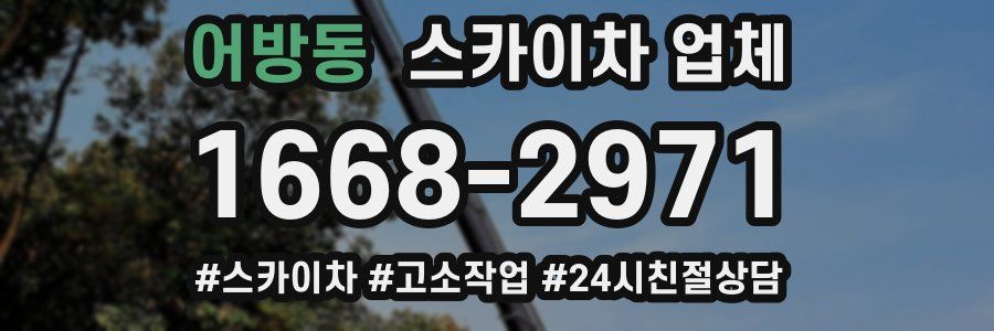어방동 스카이차 업체