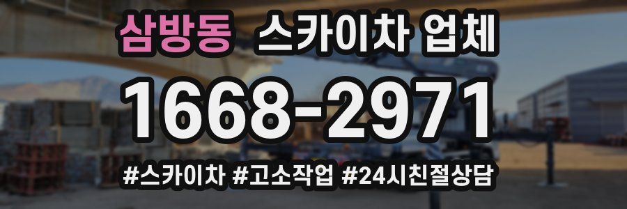 삼방동 스카이차 업체