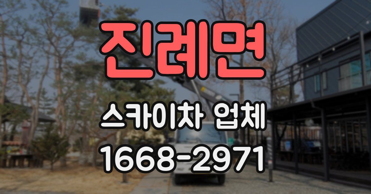 진례면 스카이차 업체