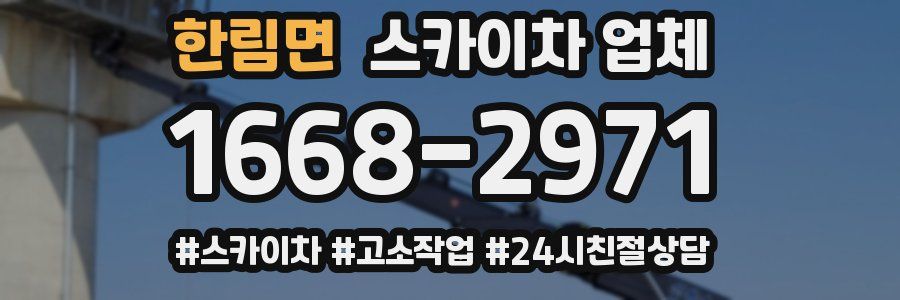 한림면 스카이차 업체