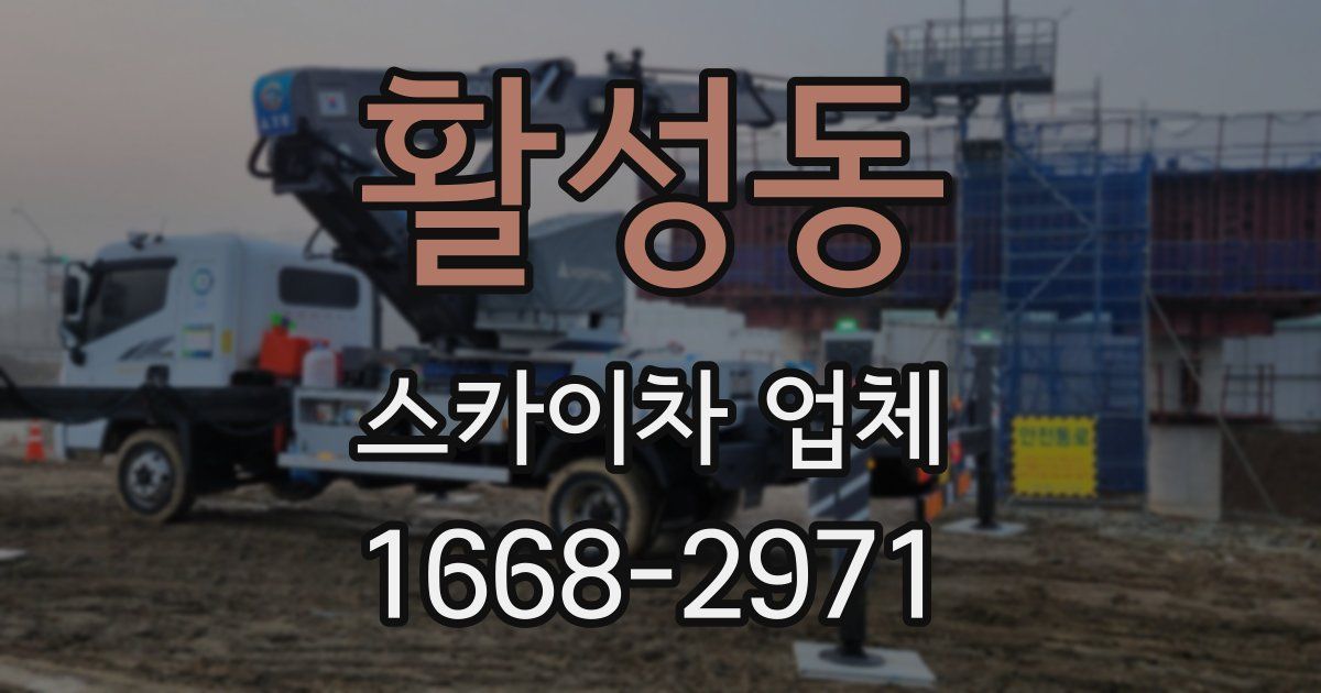 활성동 스카이차 업체