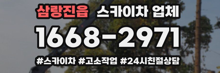 삼랑진읍 스카이차 업체
