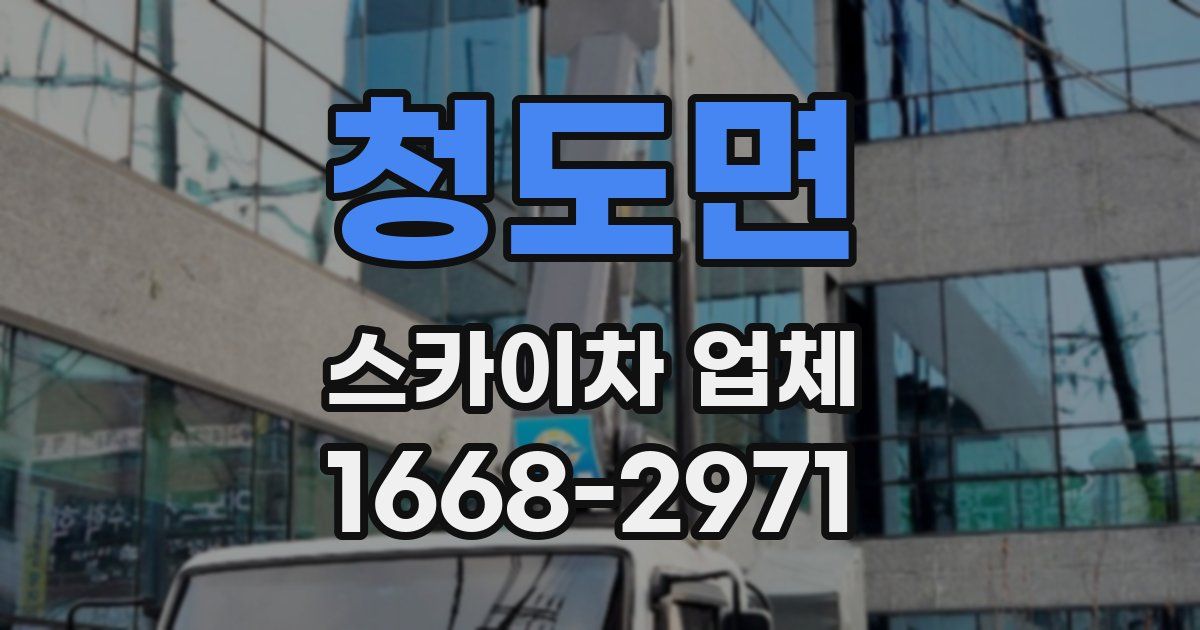청도면 스카이차 업체