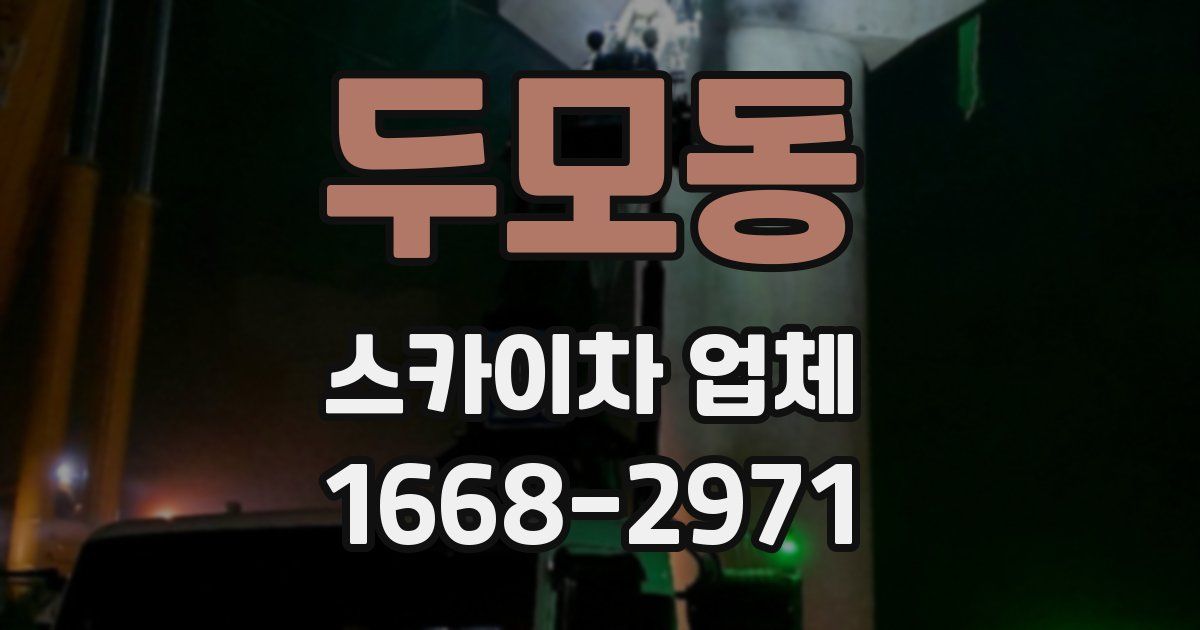 두모동 스카이차 업체
