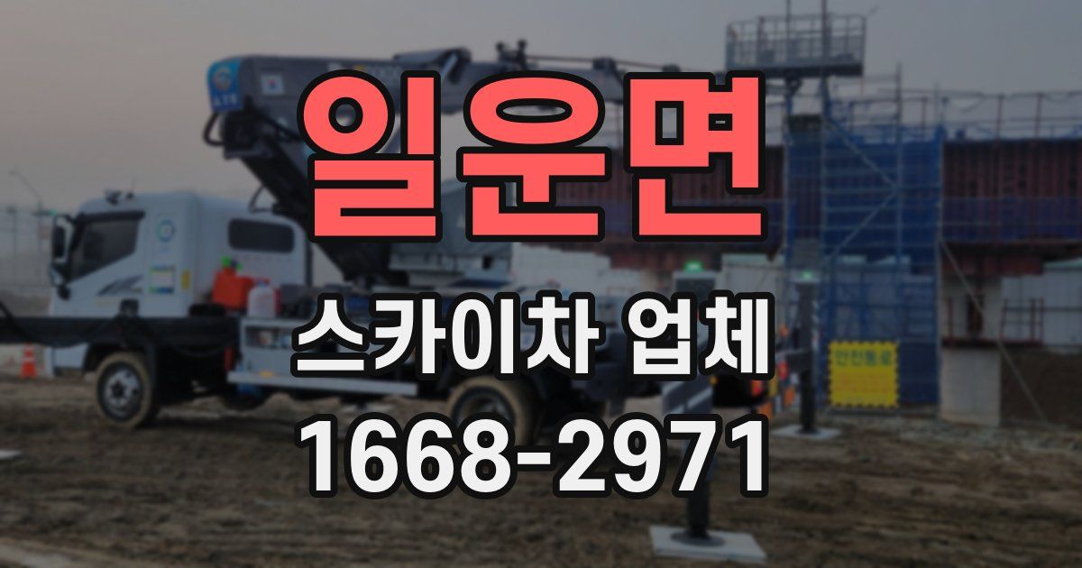 일운면 스카이차 업체