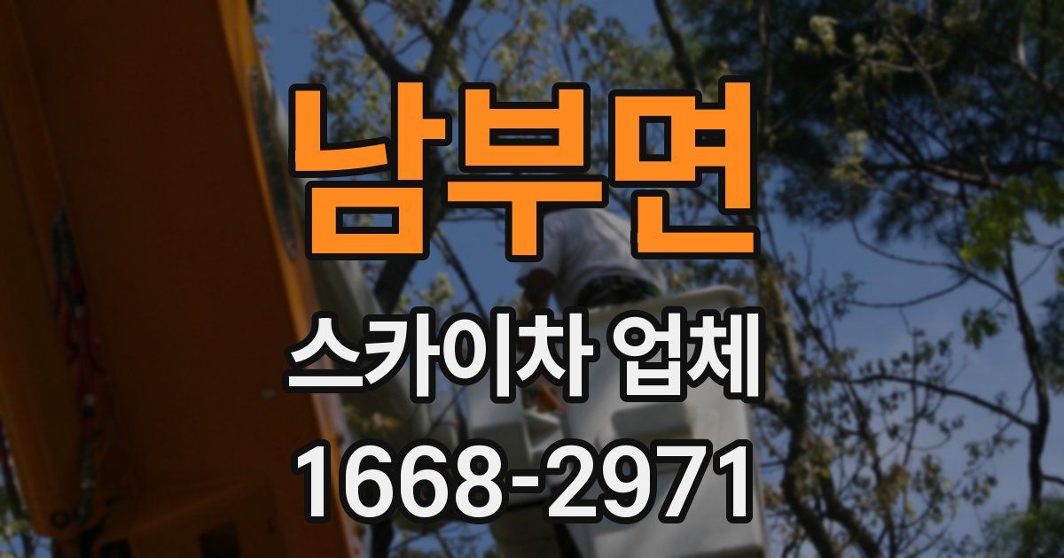 남부면 스카이차 업체
