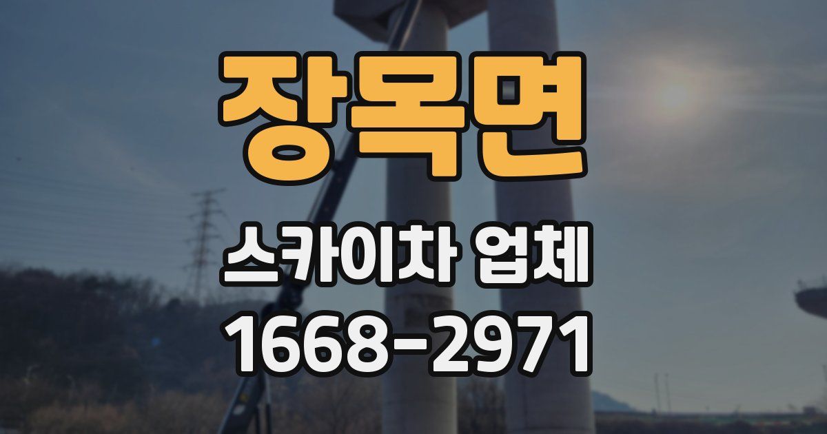 장목면 스카이차 업체