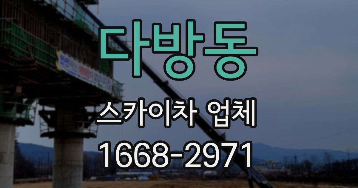 다방동 스카이차 업체