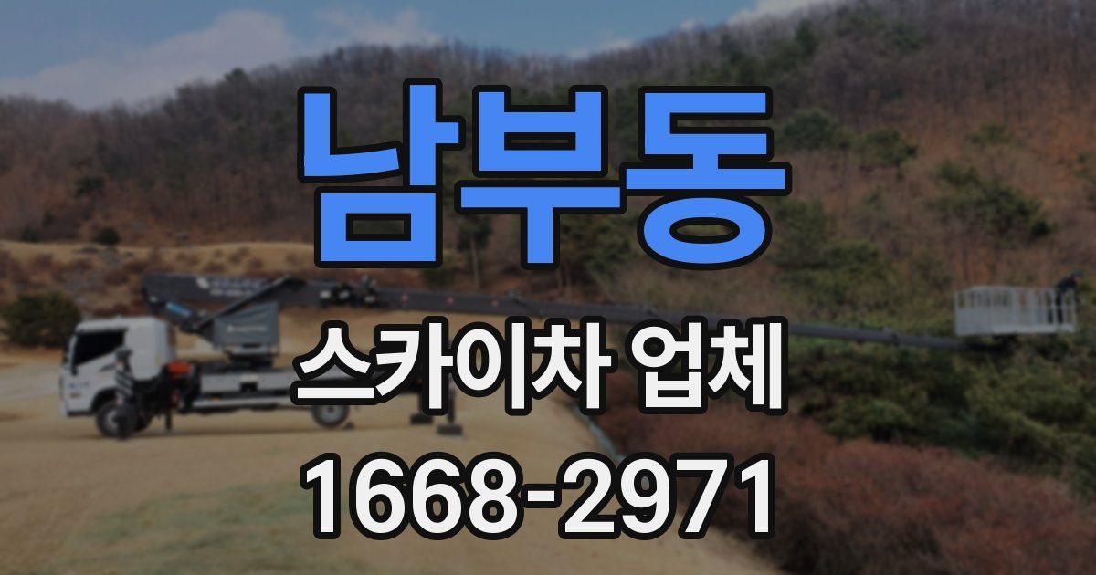 남부동 스카이차 업체