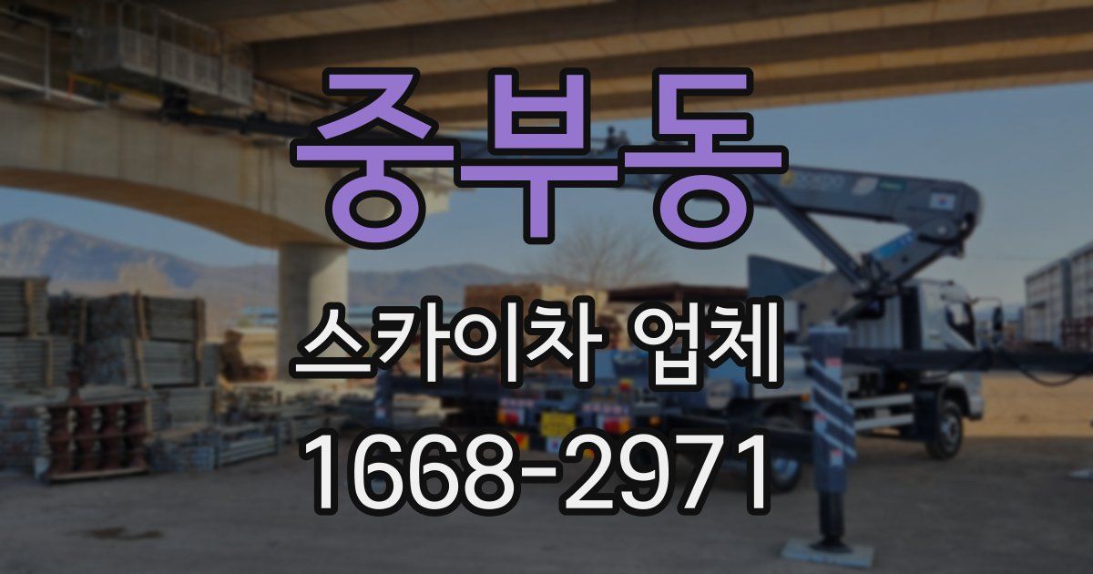 중부동 스카이차 업체