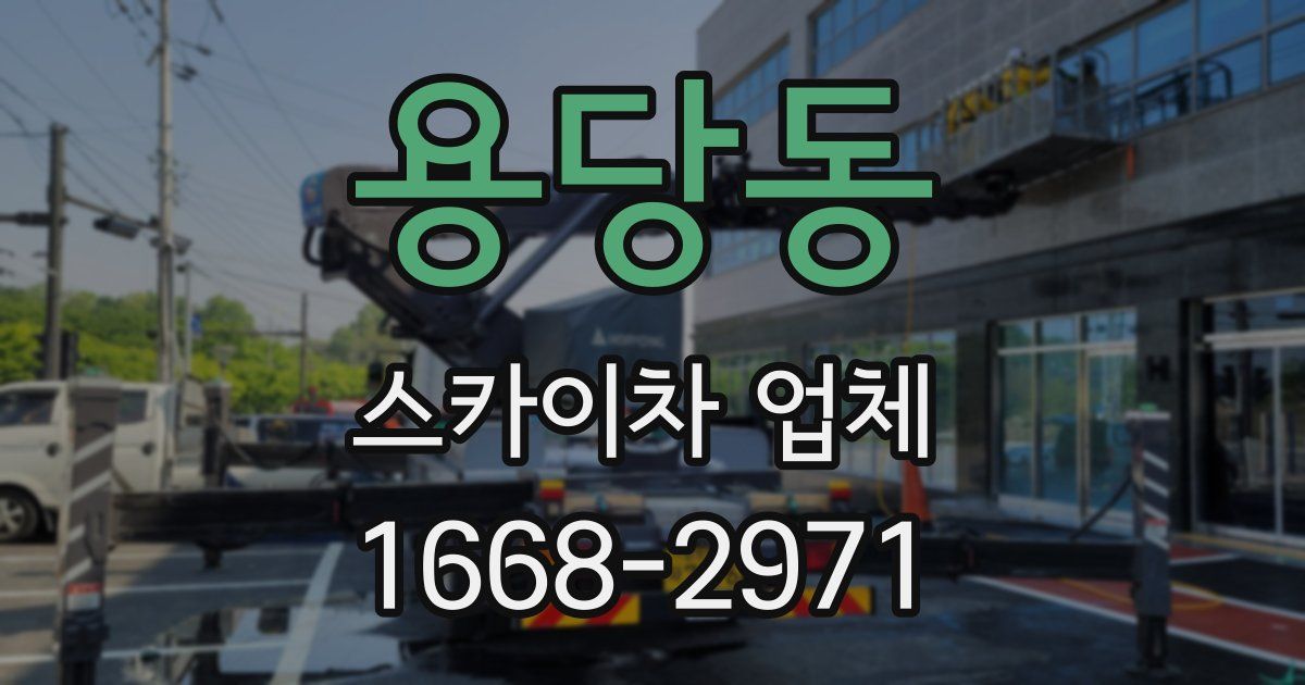용당동 스카이차 업체