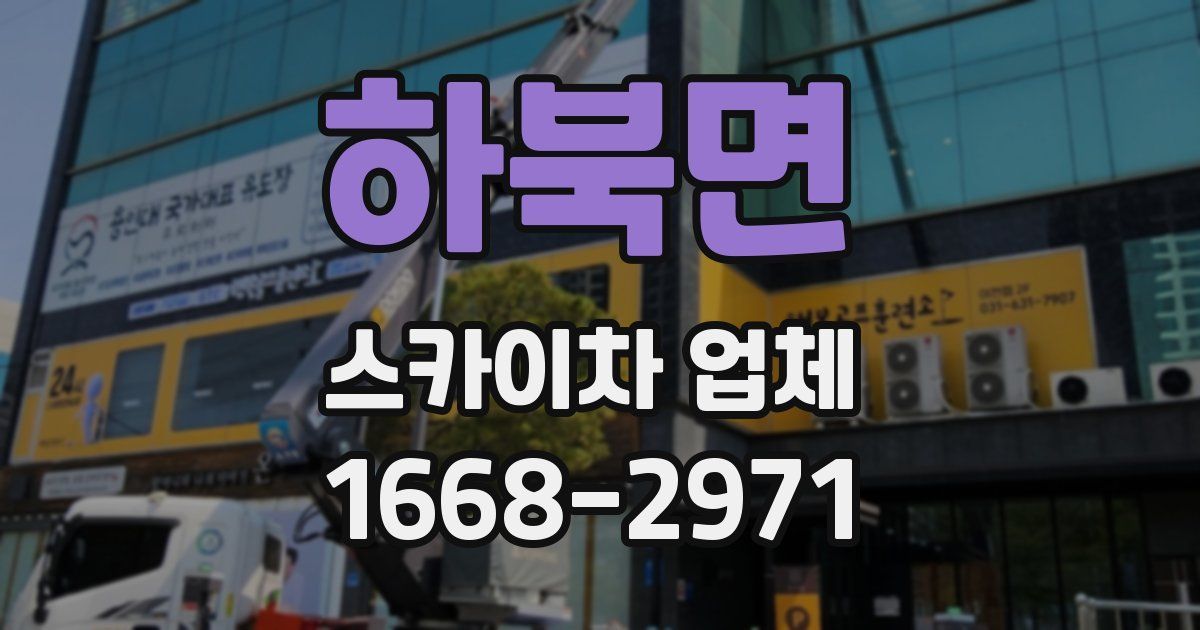 하북면 스카이차 업체