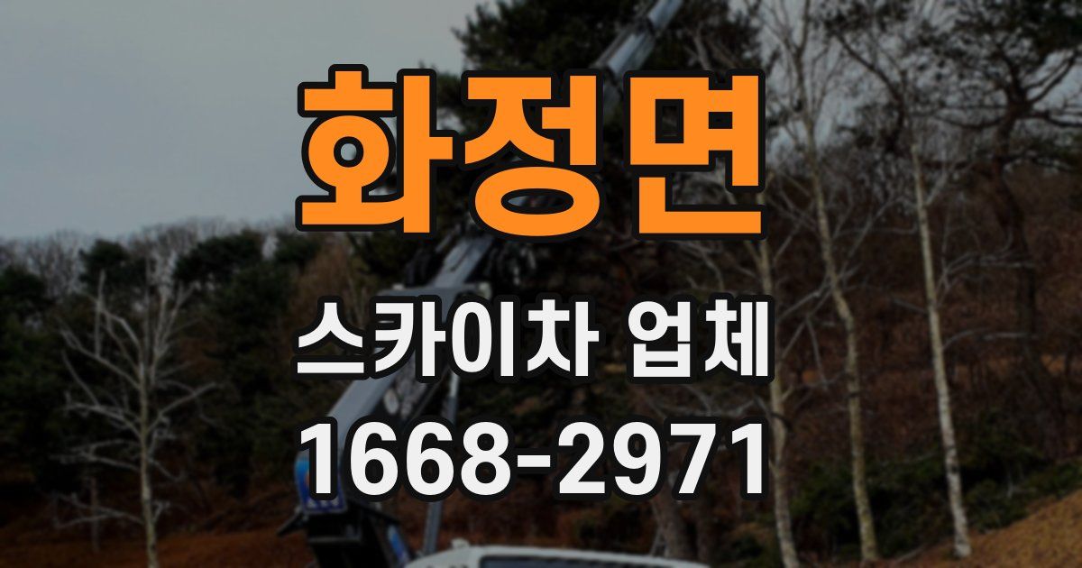 화정면 스카이차 업체