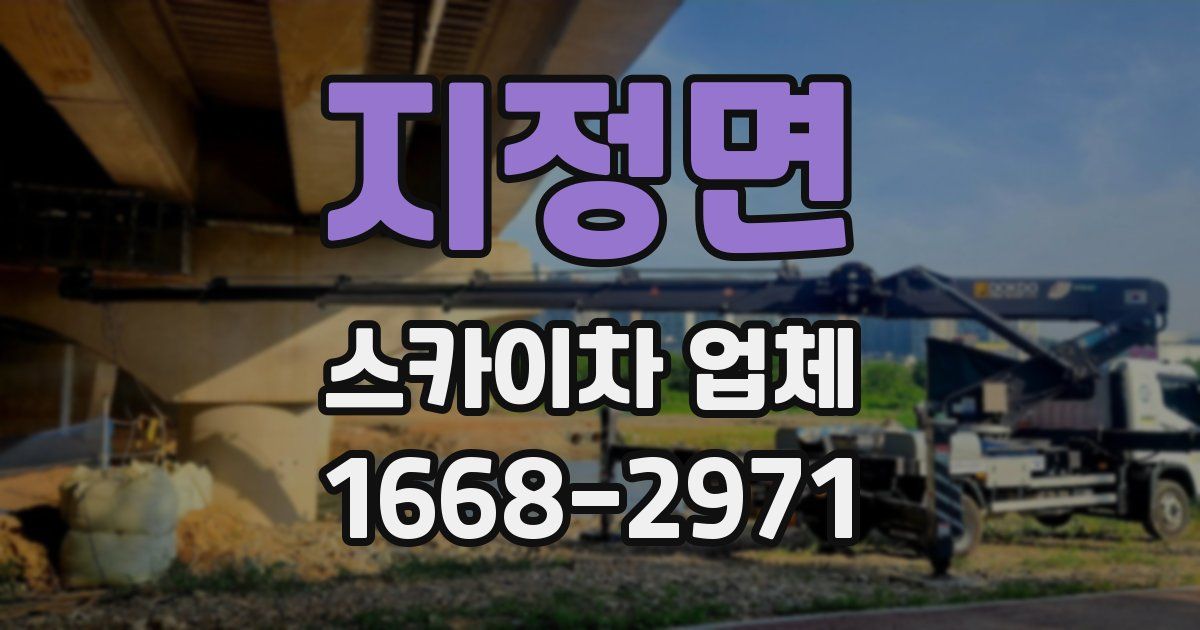 지정면 스카이차 업체