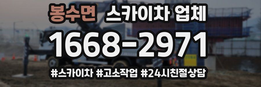 봉수면 스카이차 업체
