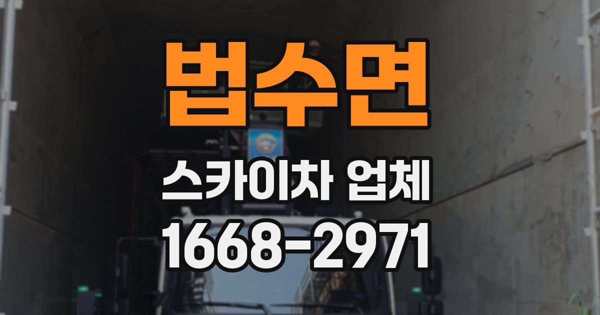 법수면 스카이차 업체