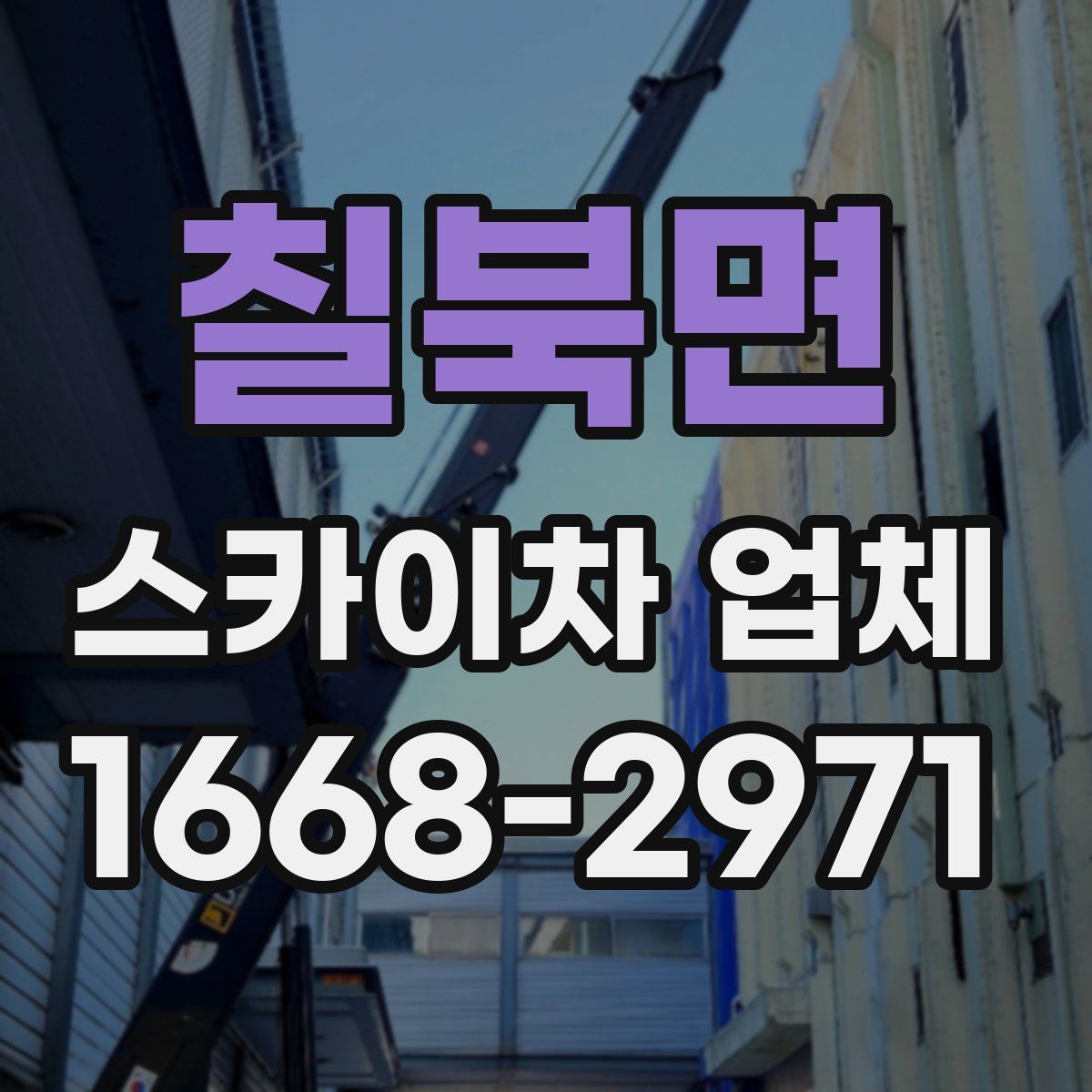 칠북면 스카이차 업체