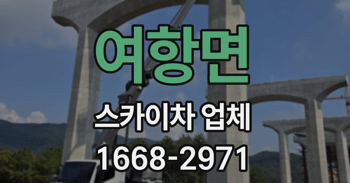 여항면 스카이차 업체
