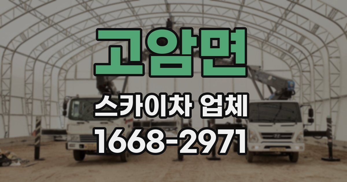 고암면 스카이차 업체