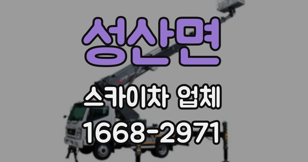 성산면 스카이차 업체