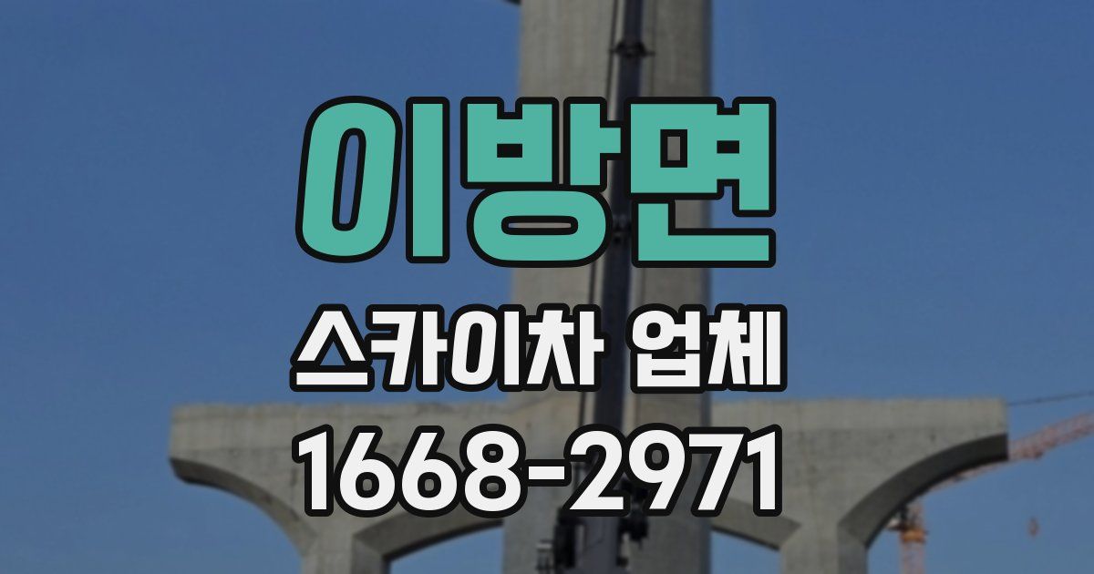 이방면 스카이차 업체