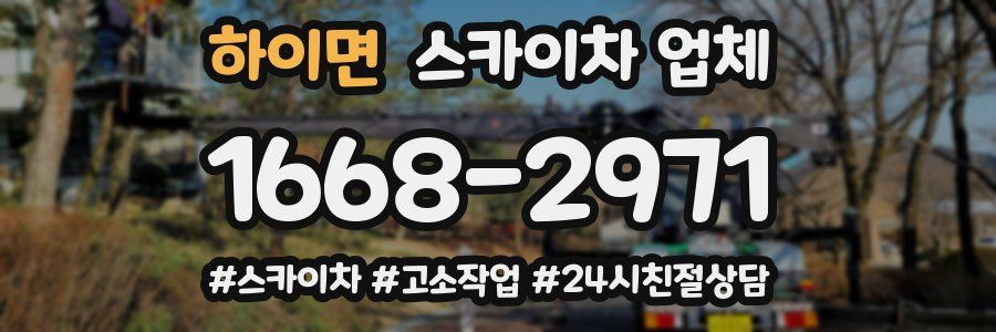 하이면 스카이차 업체
