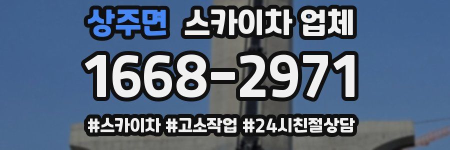 상주면 스카이차 업체