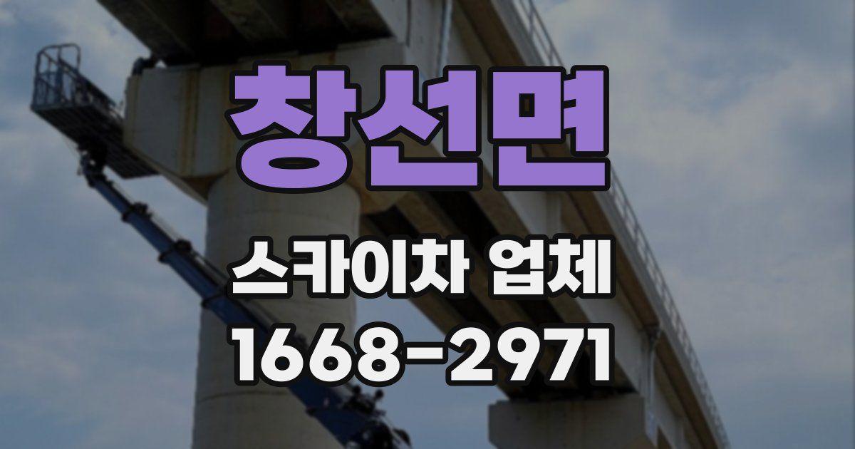 창선면 스카이차 업체