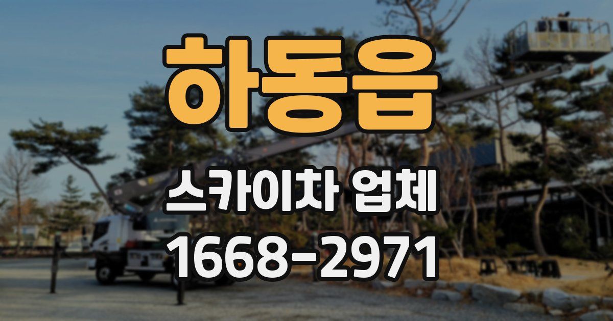 하동읍 스카이차 업체